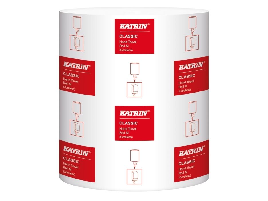 Handtuchrolle Katrin Classic Midi 1-Lagig 205 Mm X320 M Ohne Hülse Unperforiert,6 Rl/Krt