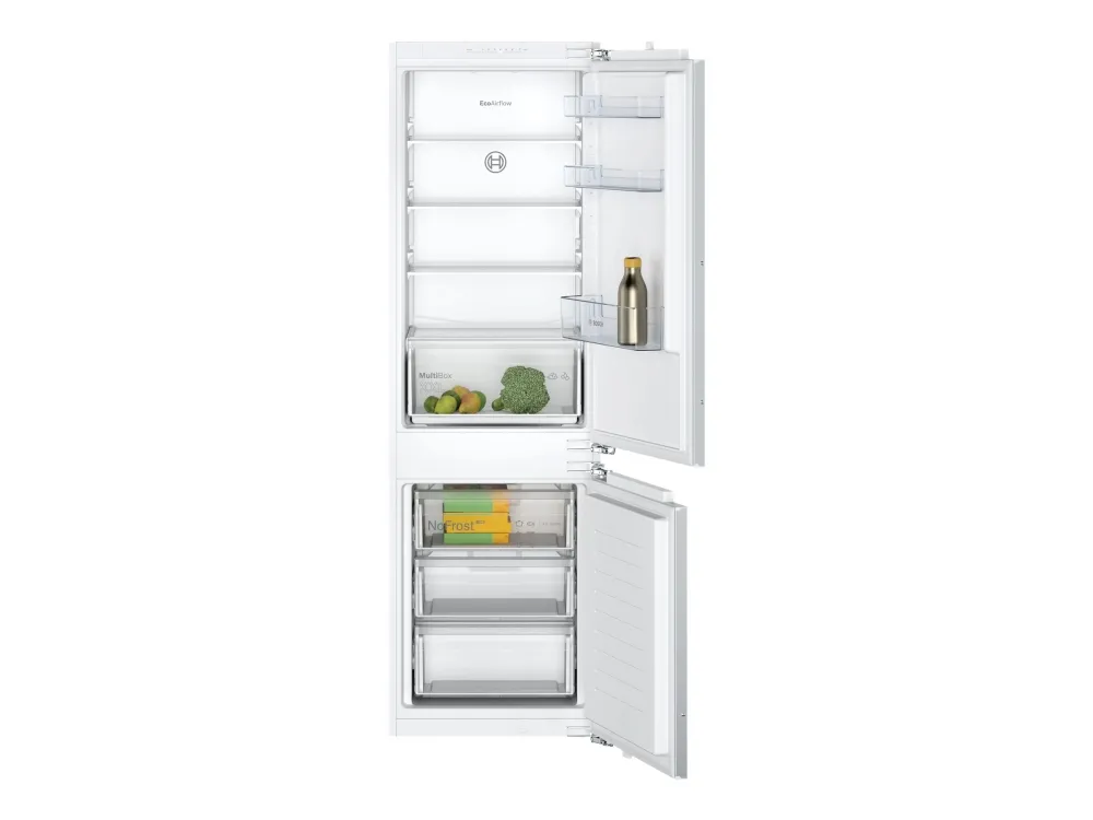 Bosch Serie | KIN86NFF0 - Køleskab/fryser - bund-fryser - til indbygning - niche - bredde: 56 cm - dybde: 55 cm - højde: 177.5 cm - 260 liter - Klasse F