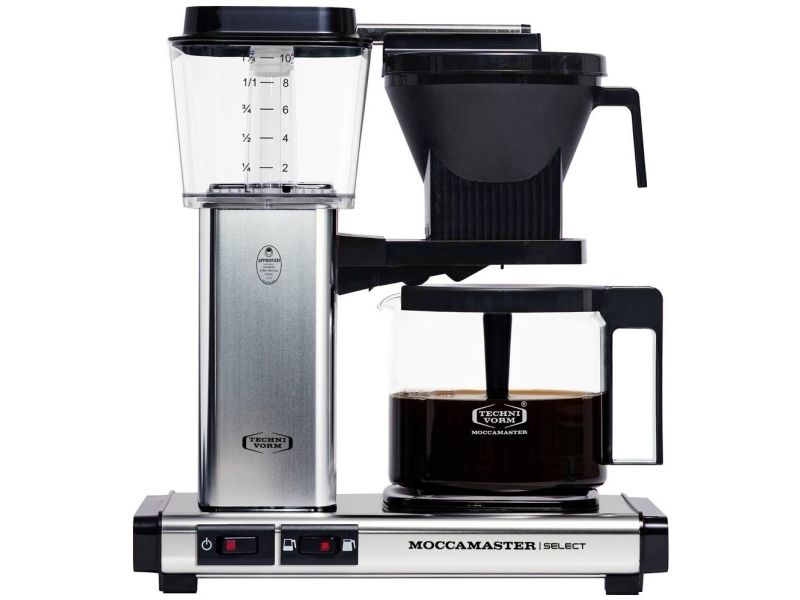 Moccamaster Kbg Select Polished Silver, Filterkaffeemaschine, 1,25 L, Gemahlener Kaffee, 1520 W, Schwarz, Silber