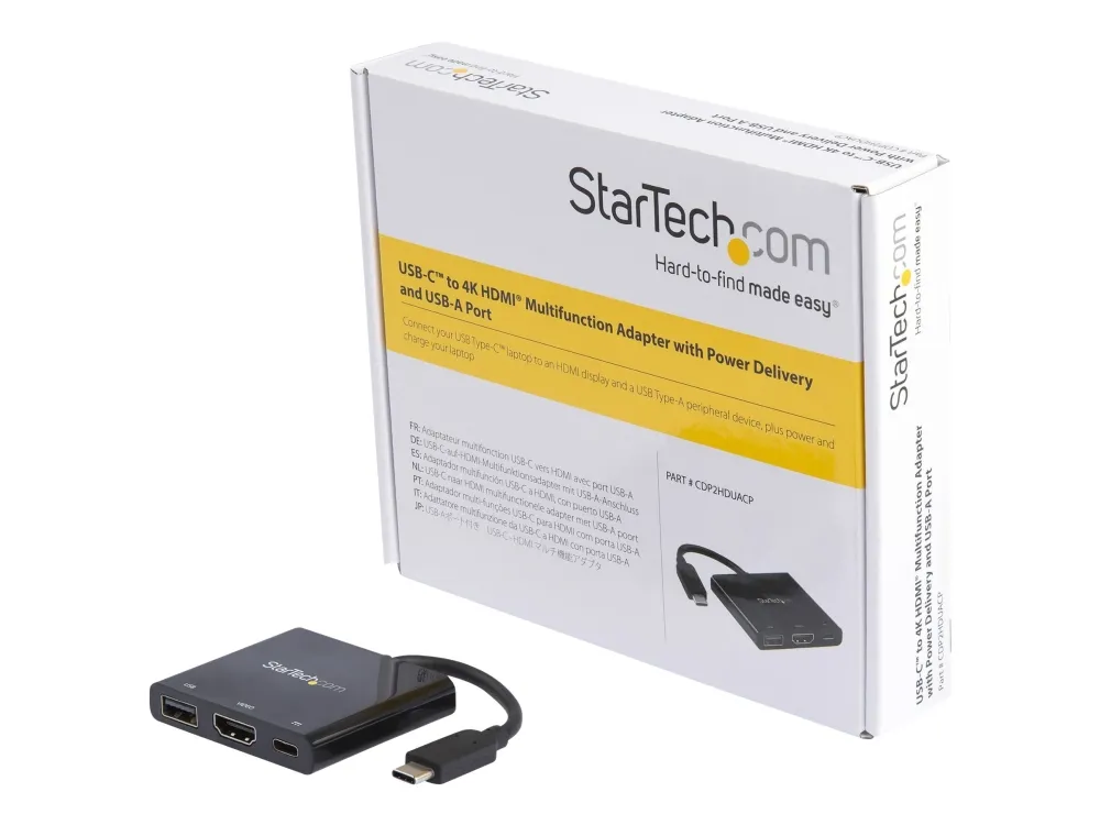 StarTech.com USB A, USB C to HDMI Adapter, USB 3.2, 2 Supported Display(s)  - 4K @ 30Hz