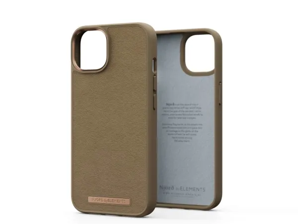 Njord byELEMENTS Suede iPhone 14, 15,5 (6.1"), Sand