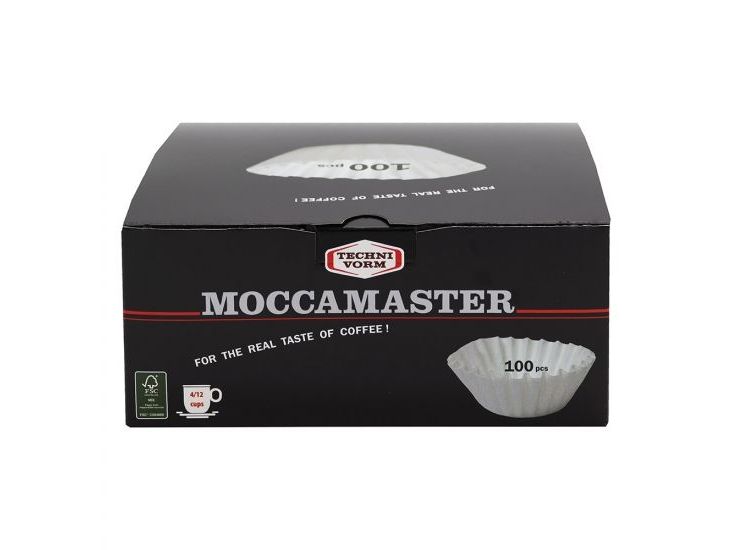 Moccamaster 85025, Kaffeefilter, Moccamaster, Weiß, Papier, 100 Stück(E), 110 Mm