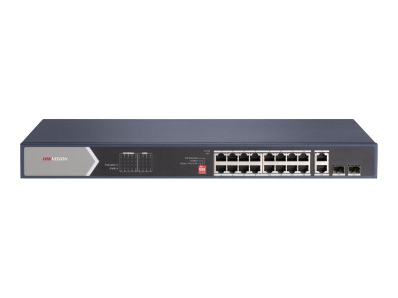 Hikvision Pro Series Ds-3E0520hp-E - Switch - Unmanaged - 12 X 10/100/1000 (Poe) + 4 X 10/100/1000 (Hi-Poe) + 2 X 10/100/1000 + 2 X Gigabit Sfp - Rac