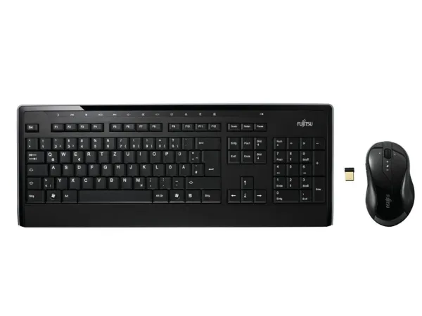Fujitsu Wireless LX901 - Tastatur og mus-sæt - trådløs - 2.4 GHz - QWERTY - tyrkisk - - for Celsius J580, M770, R970, W570, W580; ESPRIMO D538/E94, D738/E94, D958, K558/24