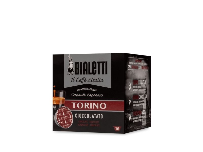 Bialetti Torino, Kaffeekapsel, Espresso, Medium Geröstet, Bialetti Diva, 16 Tassen, Mehrfarbig