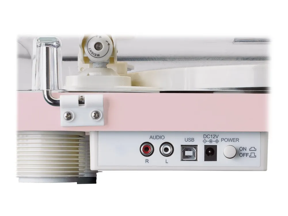 Lenco LS-50PK, Audio-Plattenspieler mit Riemenantrieb, 33,45,78 Pink, RPM Kunststoff, Holz, Kunststoff, Manuell
