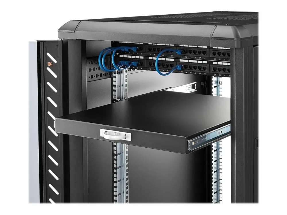 hestekræfter Diskurs Faktisk StarTech.com 1U Sliding Server Rack Mount Keyboard Shelf Tray - 55lbs - 22"  Deep Steel Pull Out Drawer for 19" AV, Network Equipment Rack (SLIDESHELFD)  - Hylde for rack-tastatur - sort -