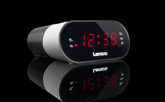 Lenco Cr-07, Uhr, Fm, Pll, Led, Schwarz, Weiß, 3 V, Wechselstrom/Batterie