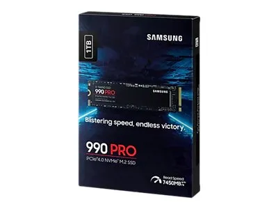 Samsung 990 PRO MZ-V9P1T0BW - SSD - 1 To - PCIe 4.0 x4 (NVMe) (MZ-V9P1T0BW)