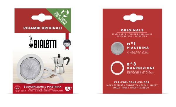 Bialetti 0800033, Kaffefilter, Bialetti, Moka Express, Fiammetta, Break, Happy Dama, Moka Timer, Rainbow, Metallic, Hvid 3-4.
