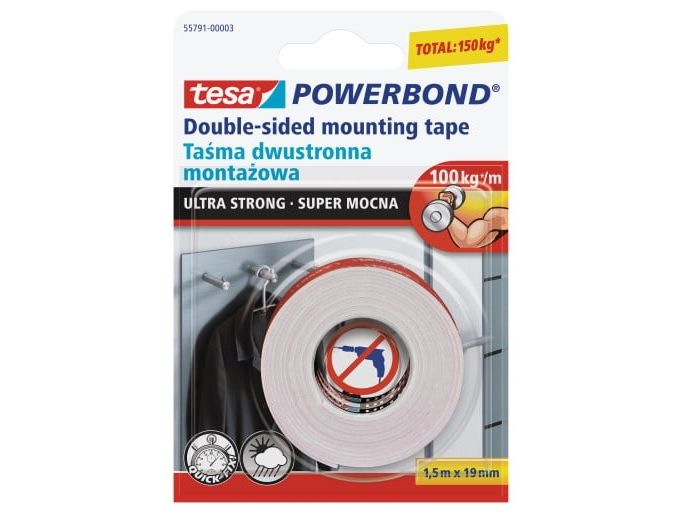 Tesa Powerbond Doppelseitiges 1,5M 19Mm Montageband (H5579103)