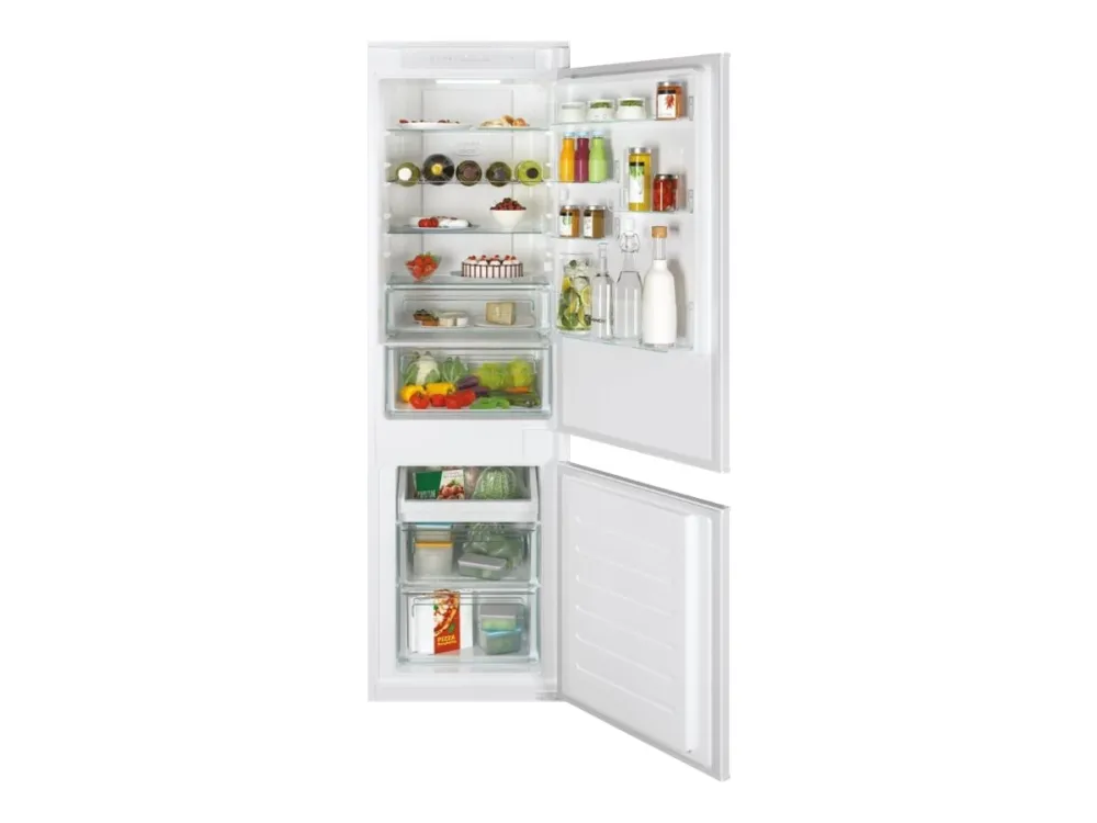 Candy FRESCO CBT5518EW - Køleskab/fryser - bund-fryser - til indbygning - Wi-Fi - bredde: 54 cm - dybde: 54.5 cm - højde: cm 248 liter - Klasse E - hvid