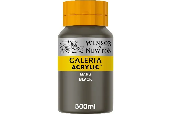 Winsor & Newton Galeria Acrylic, 500 ml, Sort, Pot