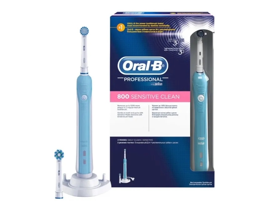 Oral-B 800 Sensitive Clean, Blå, Hvid, Batteri, 1 stk, 2