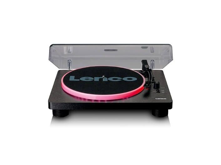 Lenco Ls-50Ledbk, Audio-Plattenspieler Mit Riemenantrieb, Manuell, Schwarz, Kunststoff, Holz, Kunststoff, 33,45,78 Rpm