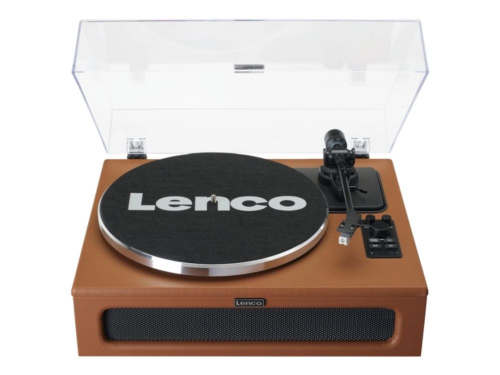 Lenco Ls-430Bn, Audio-Plattenspieler Mit Riemenantrieb, Manuell, Braun, Kunstleder, Metall, Kunststoff, Aluminium, 33,45 Rpm