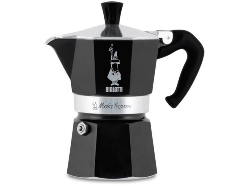 Bialetti Moka Express, Mokka-Kanne, Schwarz, Aluminium, 6 Tassen, Ce, 1 Stück(E)