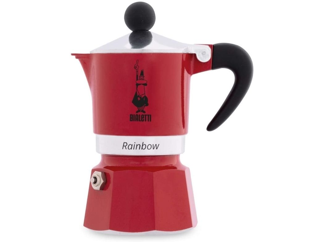 Bialetti Rainbow, 0,06 L, Aluminium, Thermoplast, Rot, 140 Mm, 6,2 Cm
