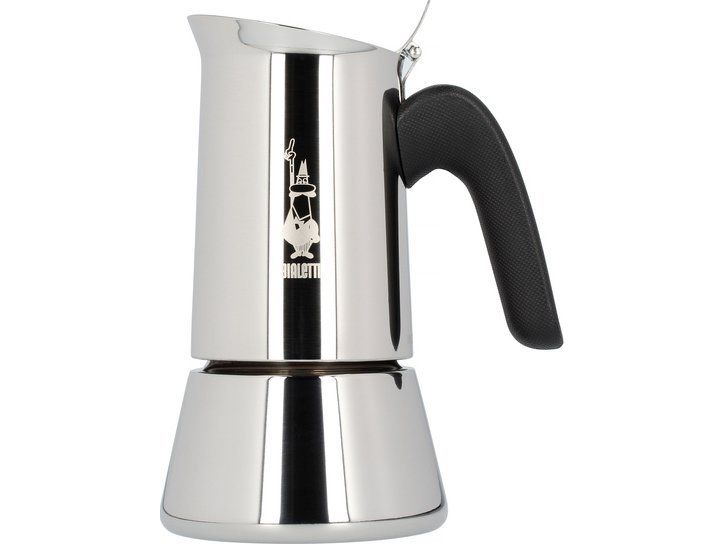Bialetti Venus Box, Mokka-Kanne, 0,2 L, Silber, Edelstahl, 4 Tassen, Kunststoff