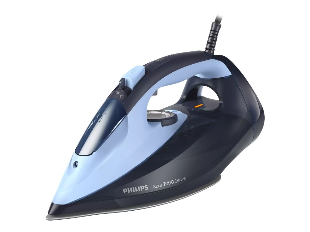 Philips Azur 7000 Series DST7041 - Dampstrygejern med automatisk afbrydelse - såleplade: SteamGlide Elite - 2800 W - lyseblå/mørkeblå billede 1