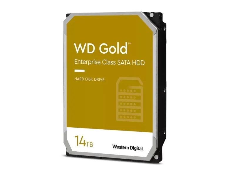 Western Digital Gold Disque dur SATA WD pour entreprises, 3.5'', 14 To,  7200 tr/min WD142KRYZ
