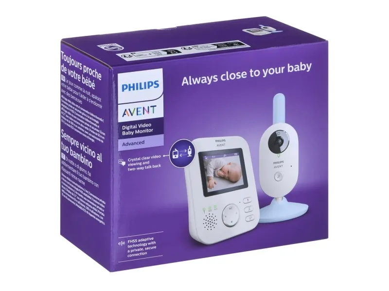 Philips AVENT Baby monitor Videophone SCD835/26 Digitales Video-Babyphone,  IR, 300 m, Digital, 50 m, 300 m, FHSS