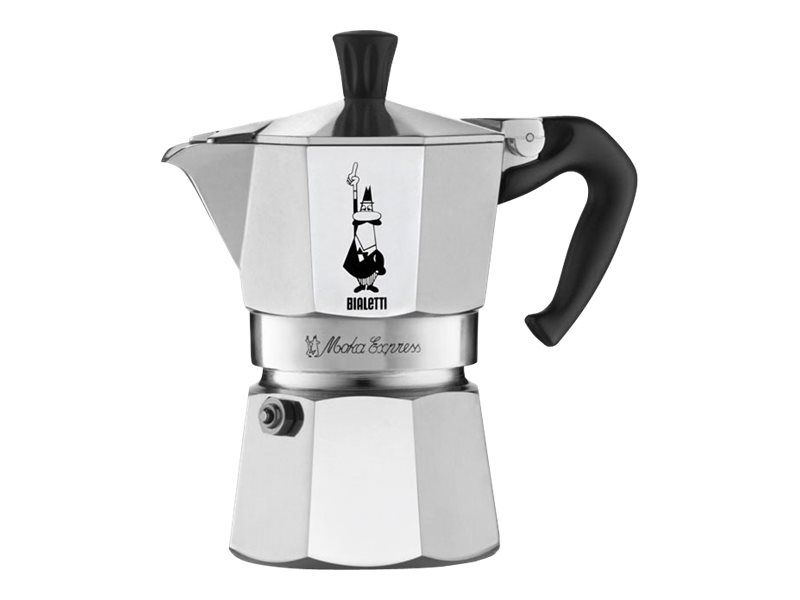 Bialetti Moka Express, Mokka-Kanne, 0,23 L, Aluminium, Aluminium, 4 Tassen, Moka Express