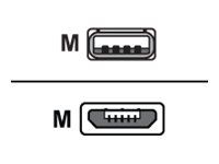 Sony Microusb/Usb, Micro-Usb A, Usb A, Usb 2.0, Männlich/Männlich, Schwarz