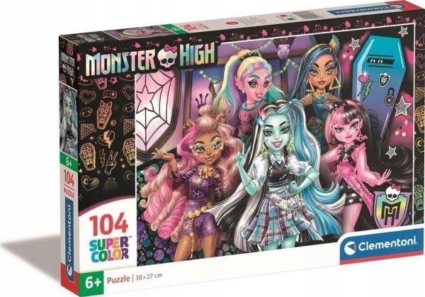 Clementoni CLE pussel 104 SuperKolor Monster High 25782