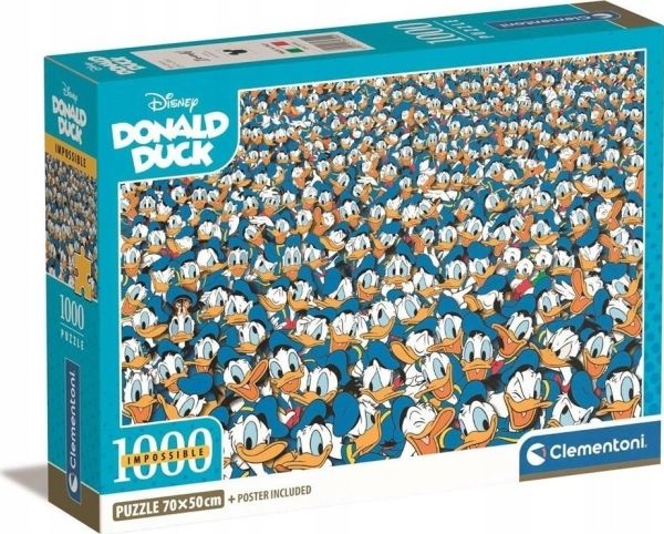 Clementoni CLE-pussel 1000 Impossible Donald Duck 39799