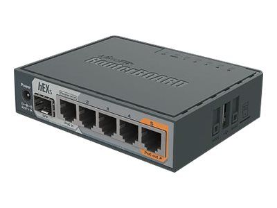 MikroTik RouterBOARD hEX S - Router 4-ports-switch - 1GbE - WAN-portar: 2