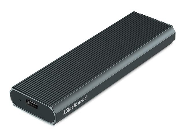 Qoltec - Förvaringslåda - SSD, 4TB - M.2 - M.2 NVMe Card / PCIe (NVMe) - USB 3.1 (Gen 2) - grafit