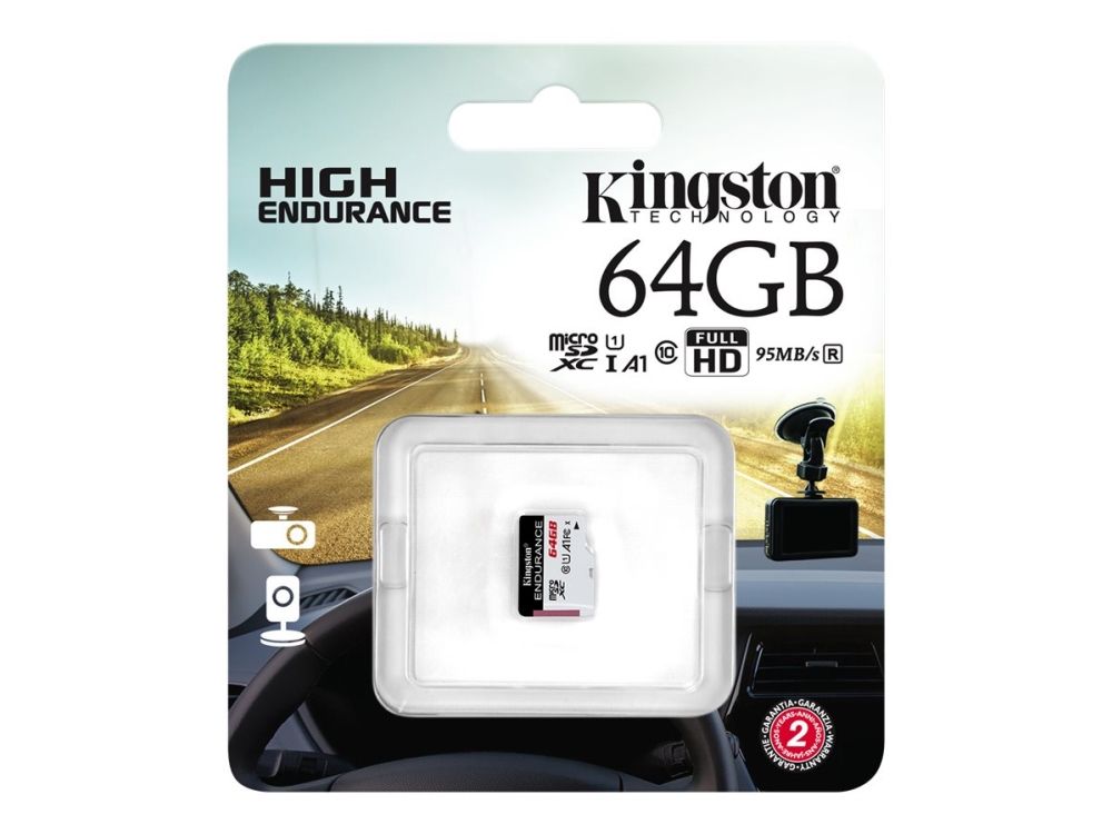 Kingston High Endurance - Flash-minneskort - 64 GB - A1 / UHS-I U1 / Class10 - mikroSDXC UHS-I