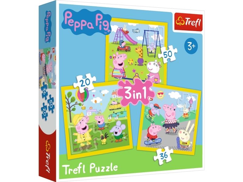Peppa Pig 3 in 1 Happy Day, 20 kpl, Sarjakuvat, 3 vuosi/vuosia