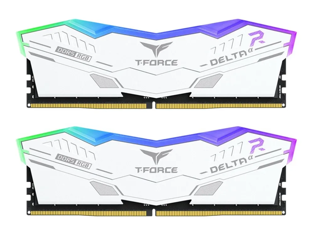 Vit T-Force Deltaa Rgb - Ddr5 - Sats - 32 Gb: 2 X 16 Gb - Dimm 288-Pin - 3000 Mhz / Pc5-48000 - Cl30 - 1.35 V - Ej Buffrad - On-Die Ecc