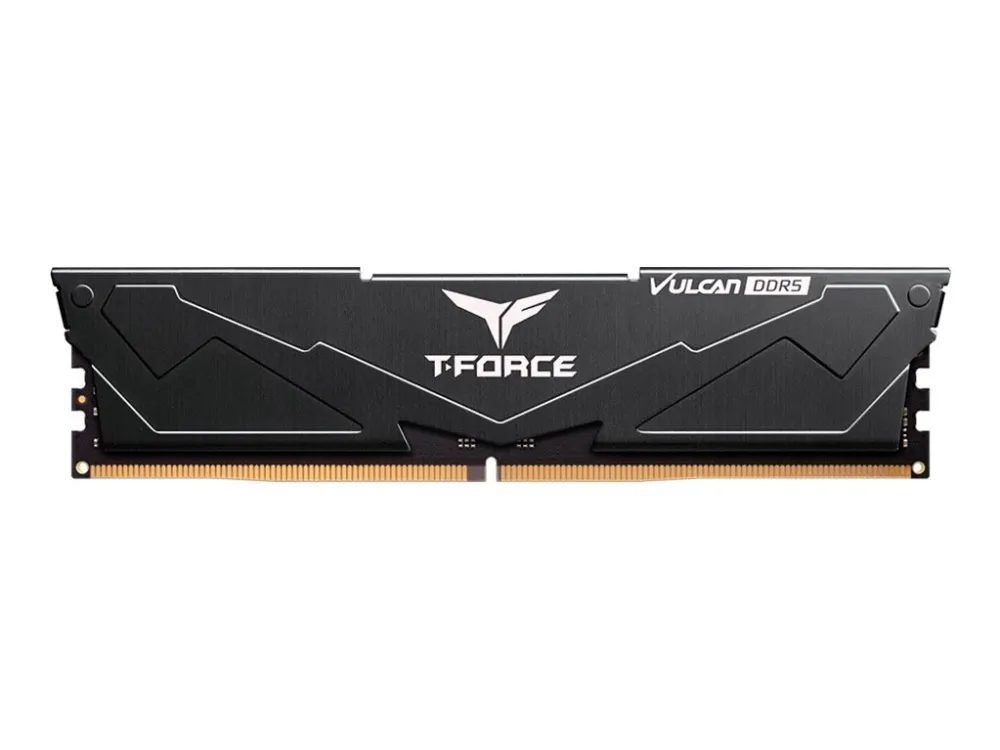 Svart T-Force Vulcan - Ddr5 - Modul - 16 Gb - Dimm 288-Pin - 6000 Mhz / Pc5-48000 - Cl38 - 1.35 V - Ej Buffrad - On-Die Ecc