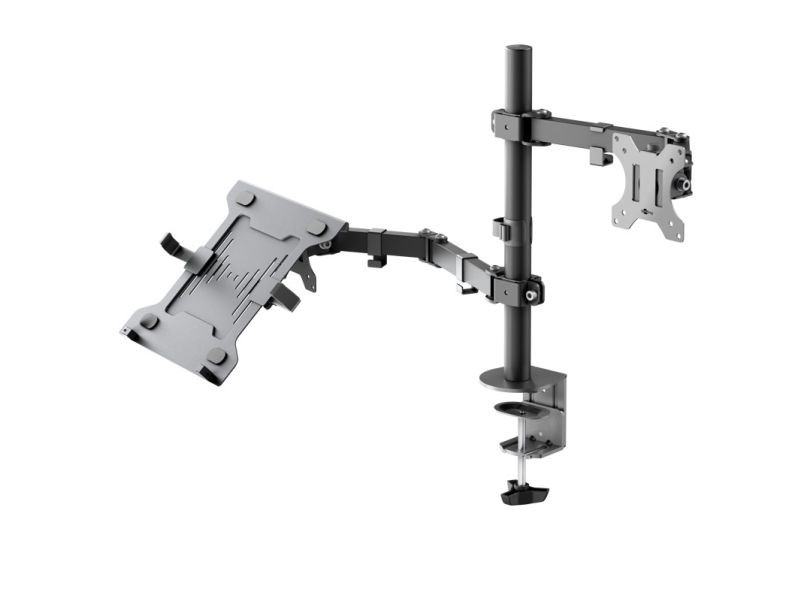 Goobay 70815, Arm till bärbar dator och monitor, Svart, Stål, 25,4 cm (10"), 39,6 cm (15.6"), 81,3 cm (32")
