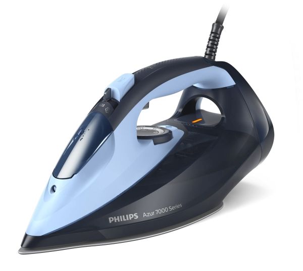 Philips Azur 7000 Series DST7041 - Dampstrygejern med automatisk afbrydelse - såleplade: SteamGlide Elite - 2800 W - lyseblå/mørkeblå billede 2