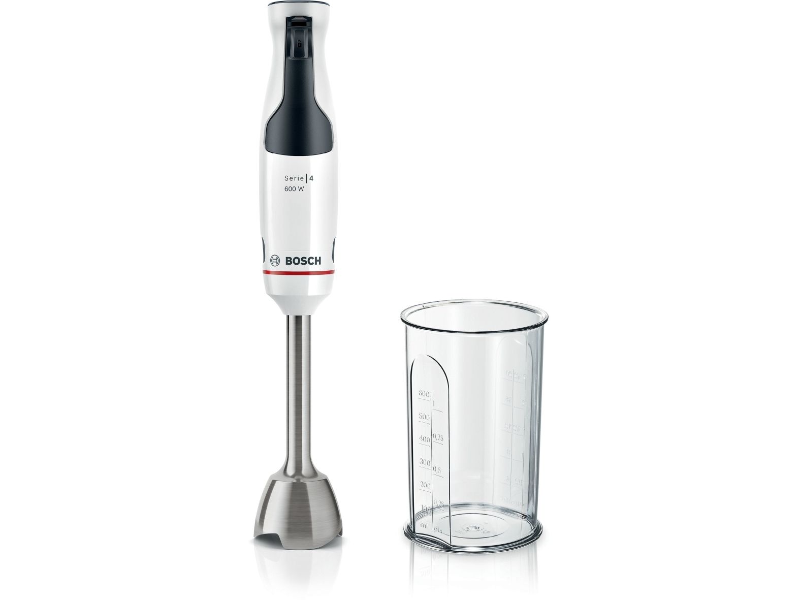 Bosch Serie | 4 ErgoMaster MSM4W210 - Stavblender - 600 W - hvid billede 2