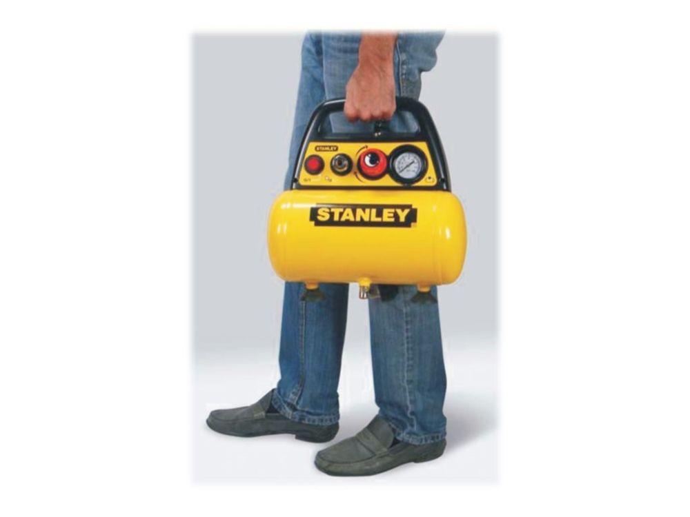 Stanley DN 200/8/6 - Tryckluftspump - 1.1 kW - 1.5 hp - 5.5 A - oljefri - 180 l/min - 6 liter